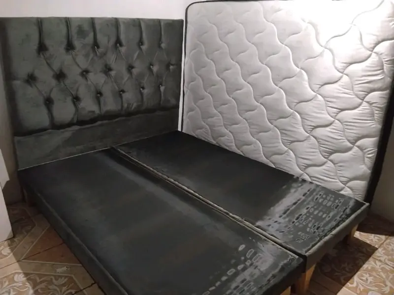 Set Cama Completa 2 Plazas Con Respaldo Y Colchon - 5