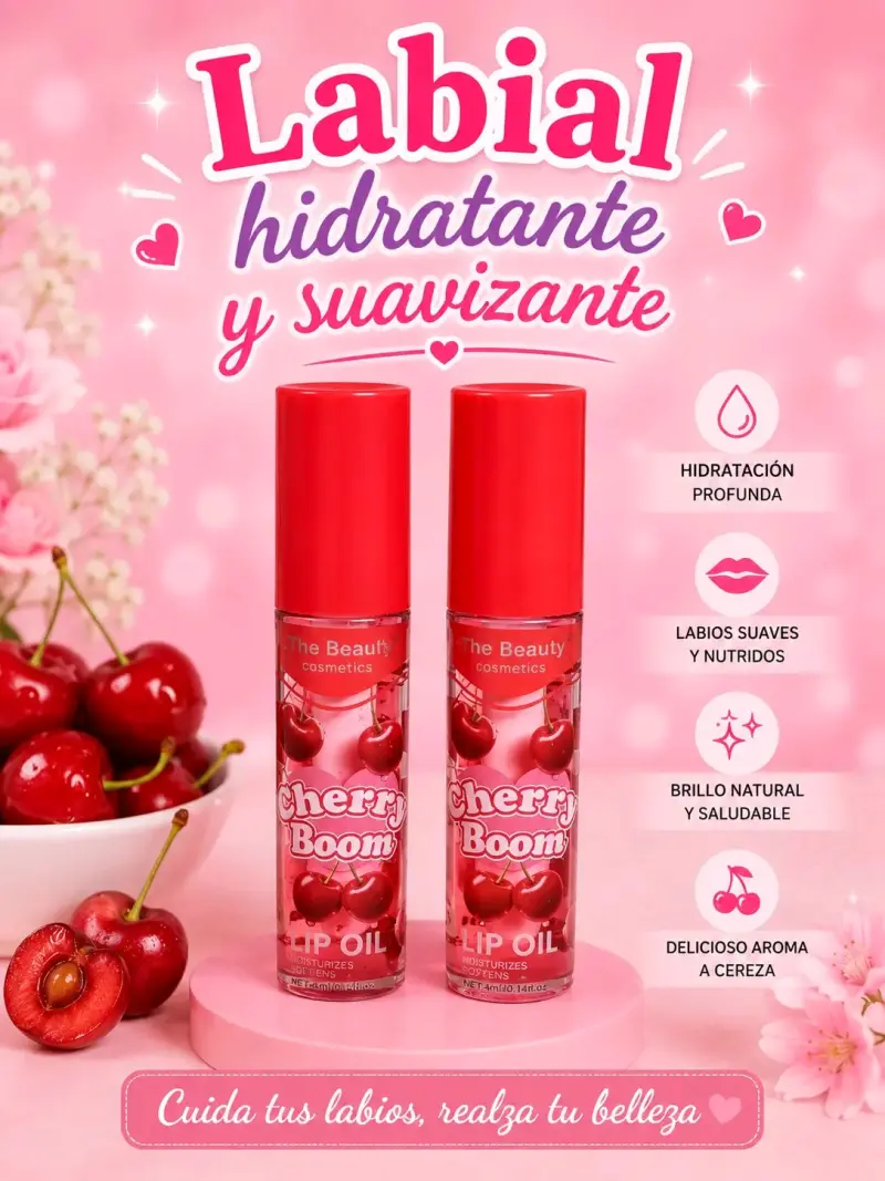 Labial hidratante y suavizante Cherry Boom