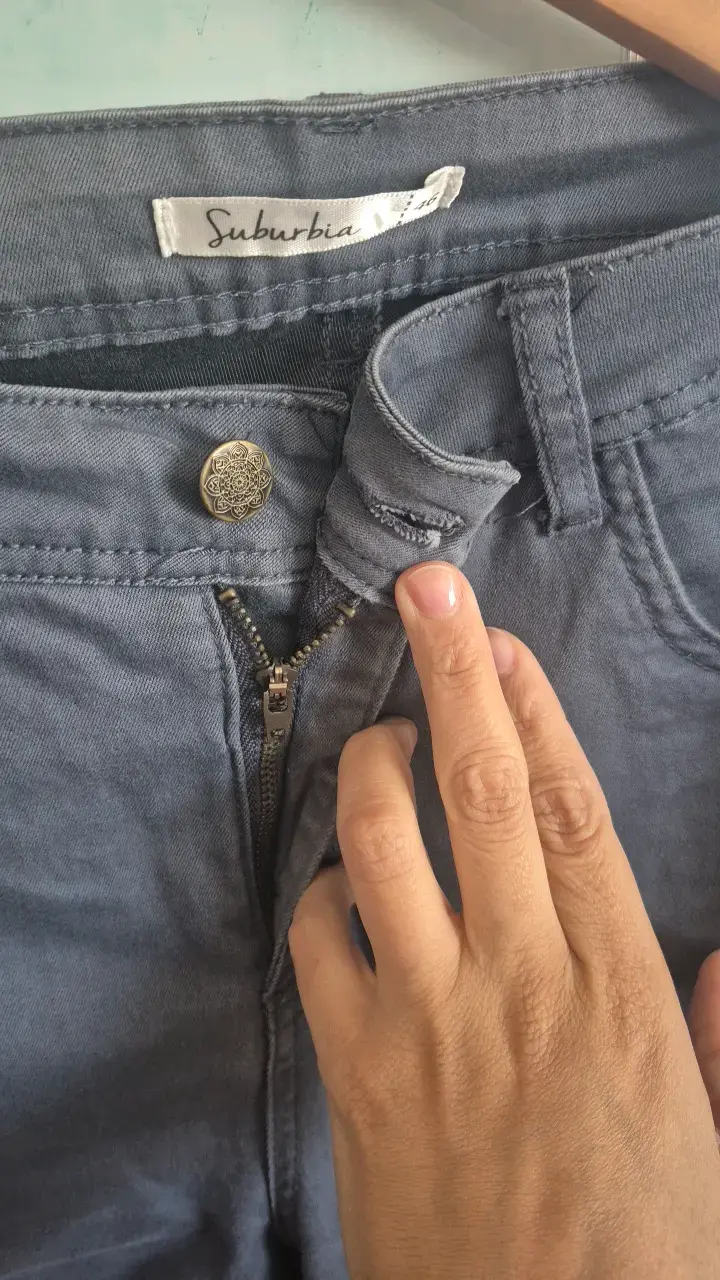 Pantalones de mezclilla grises Suburbia para mujer - 2