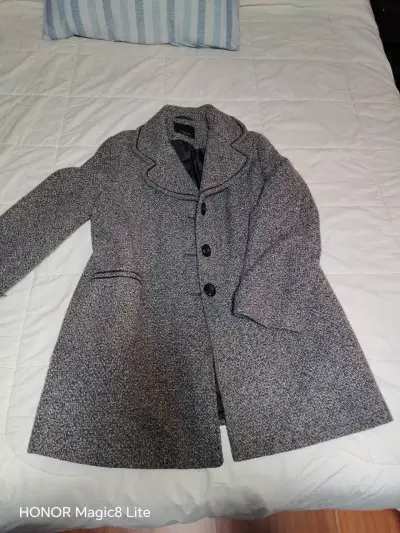 Abrigo de lana gris para mujer Stefano Cocci - miniatura 3