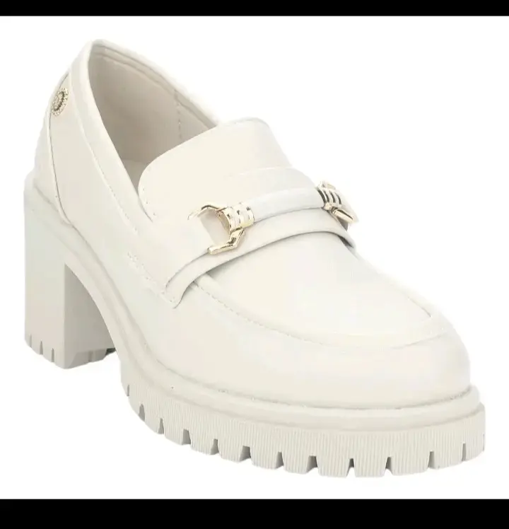 Zapatos de Tacón Blanco Chaladá con Hebilla - 2