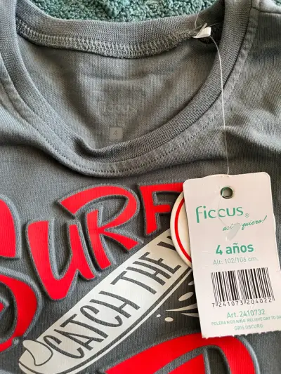Polera infantil gris Surf Rider California - miniatura 2