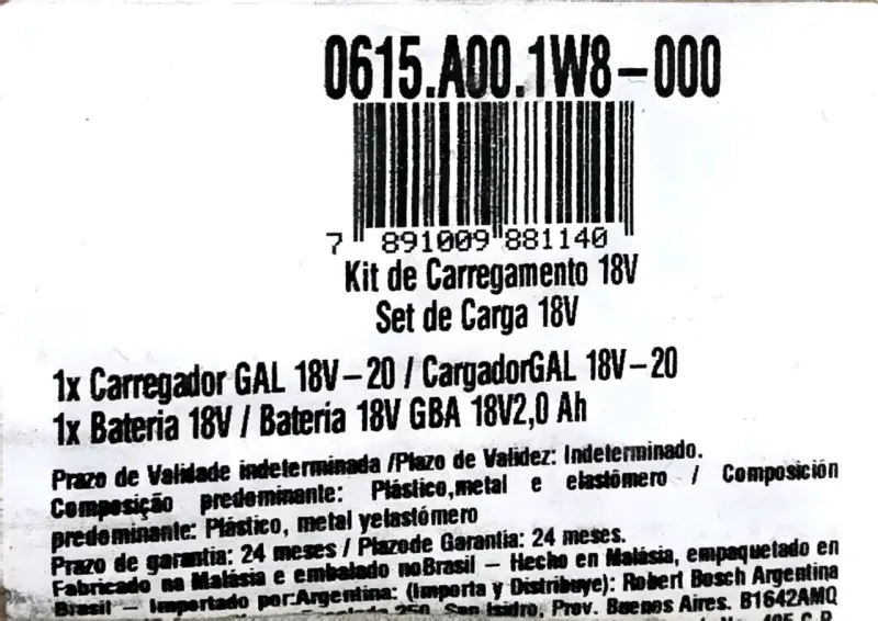 Esmeril Angular Inalámbrico Bosch GWS 180-Li 18V - 2