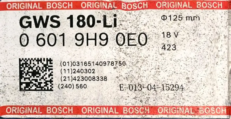 Esmeril Angular Inalámbrico Bosch GWS 180-Li 18V - 3