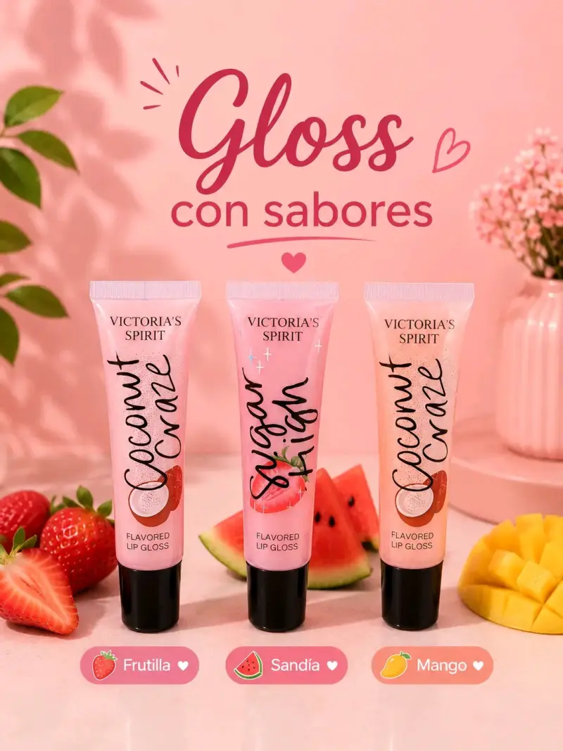 Set de Brillos Labiales con Sabores Victoria's Spirit