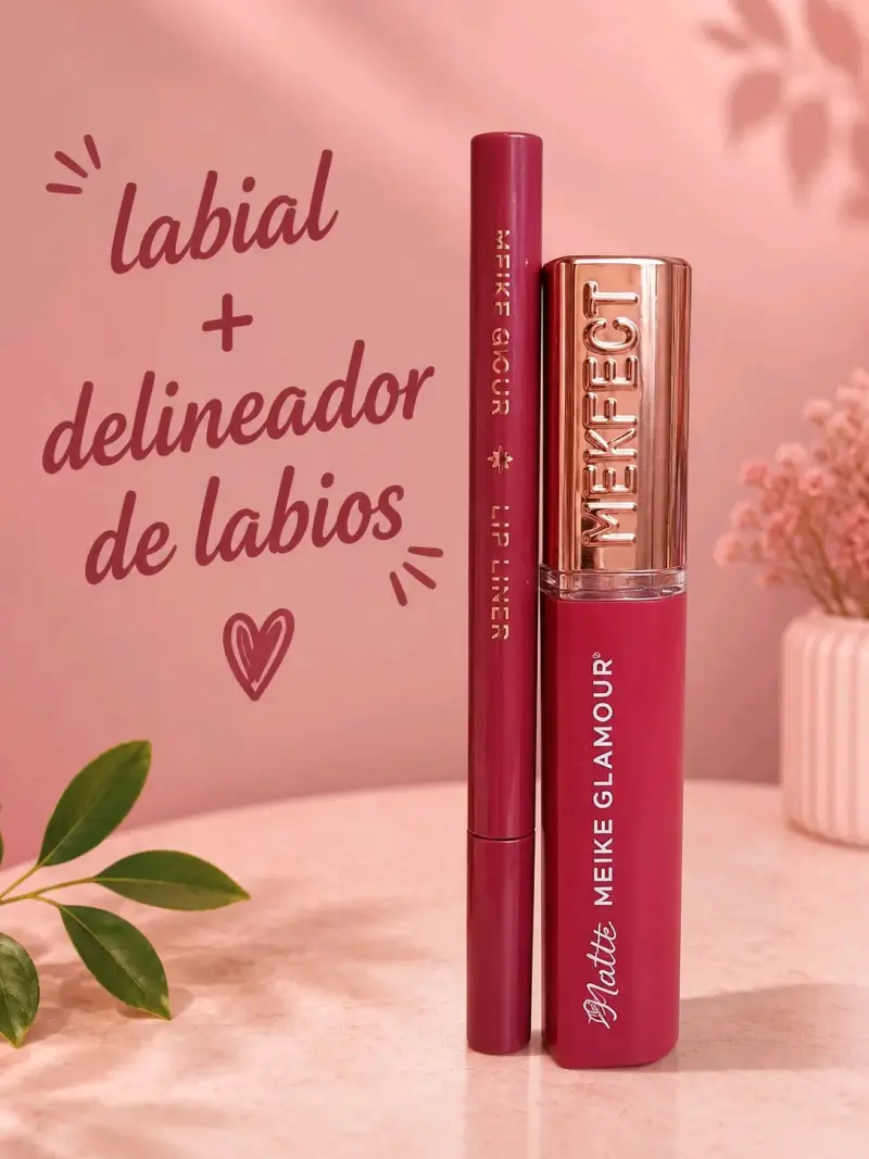Set de Labial y Delineador de Labios Meike Glamour