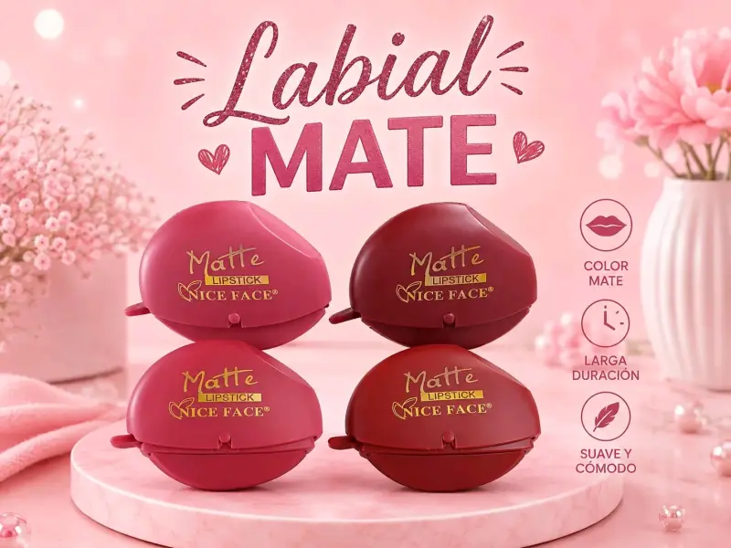 Labial Mate Nice Face en Colores Variados