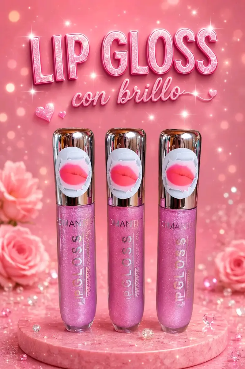 Brillo Labial Romántico con Colágeno