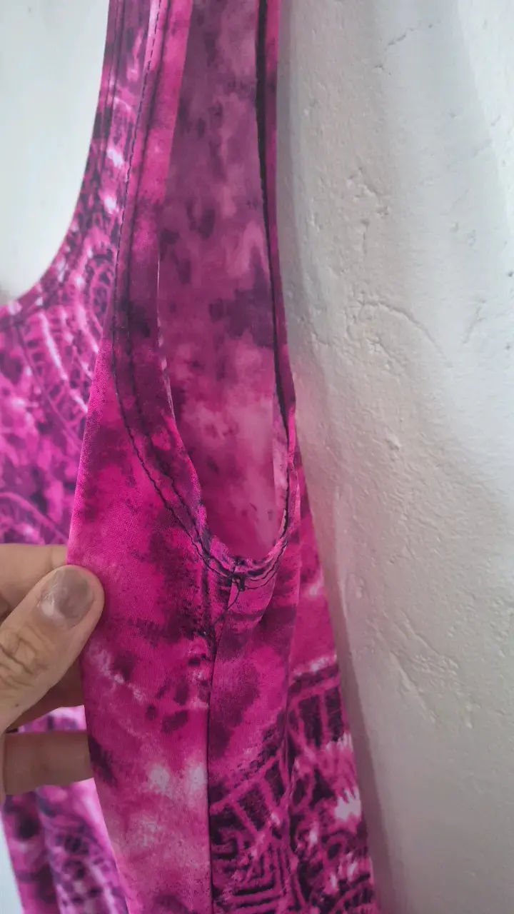 Polera sin mangas tie-dye fucsia - 2