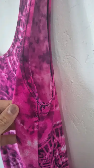 Polera sin mangas tie-dye fucsia - miniatura 2