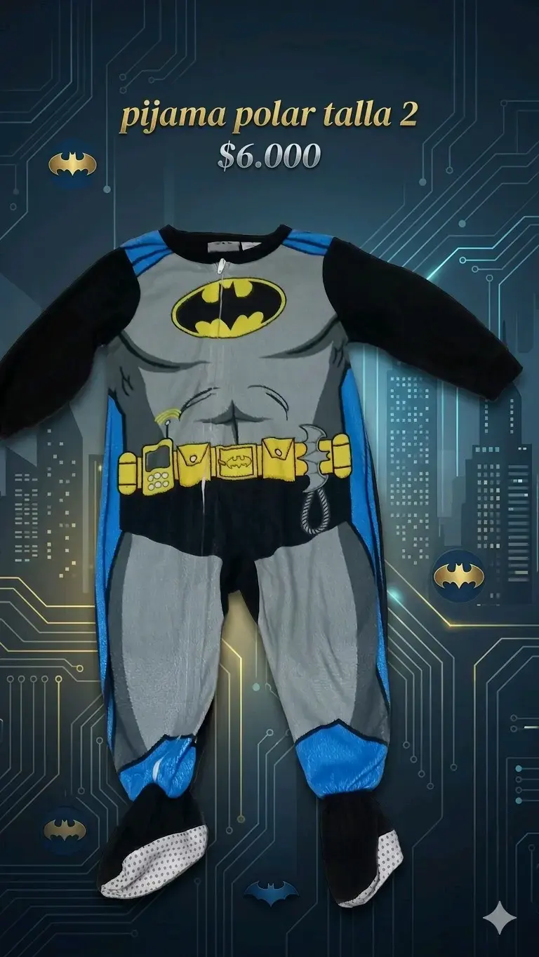 Pijama polar Batman para niño talla 2