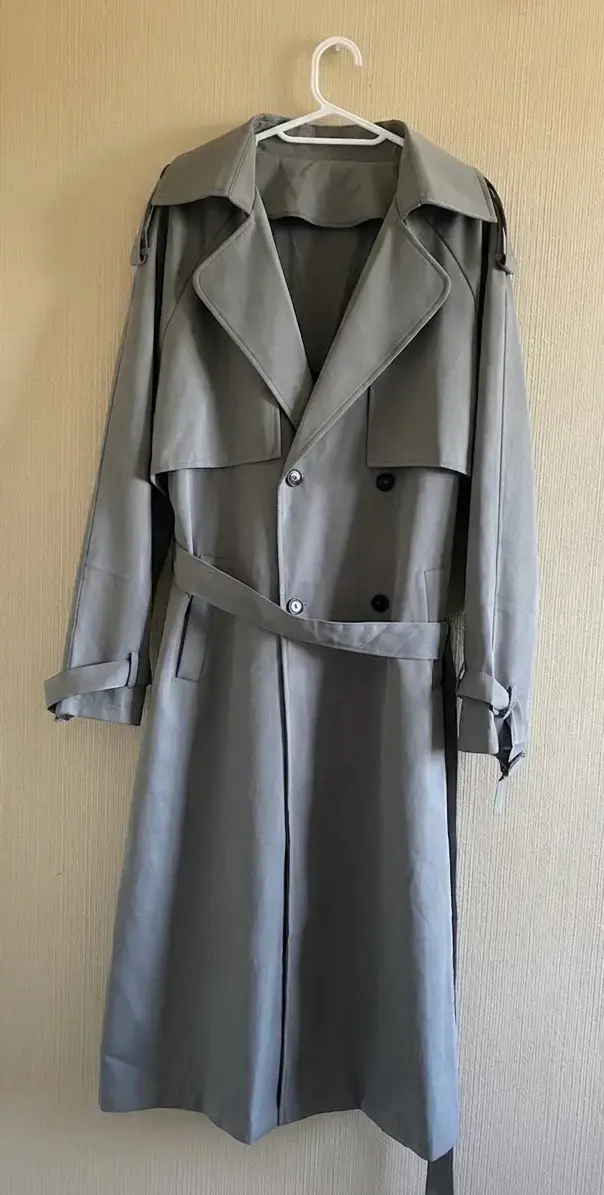 Abrigo trench gris Shein talla L - 1