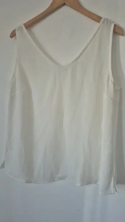 Blusa sin mangas blanca talla XL - miniatura 1