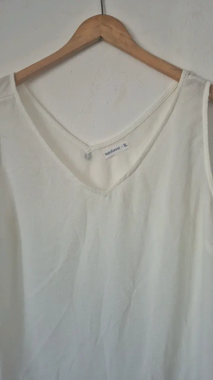 Blusa sin mangas blanca talla XL - 2