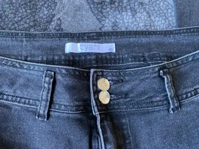 Jeans negros para mujer talla 40 Cyan - miniatura 1