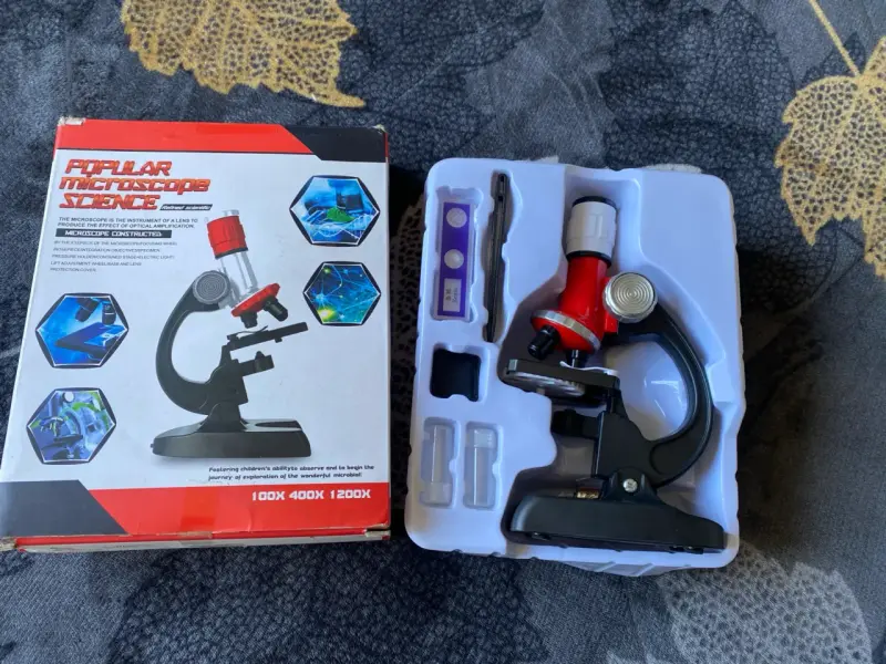 Microscopio Popular Science 100x 400x 1200x - 3