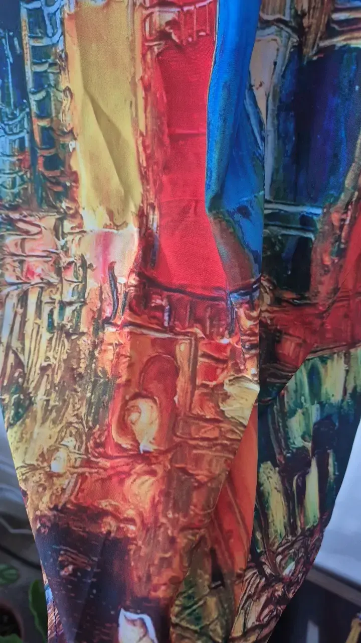 Vestido sin mangas con diseño abstracto colorido - 2