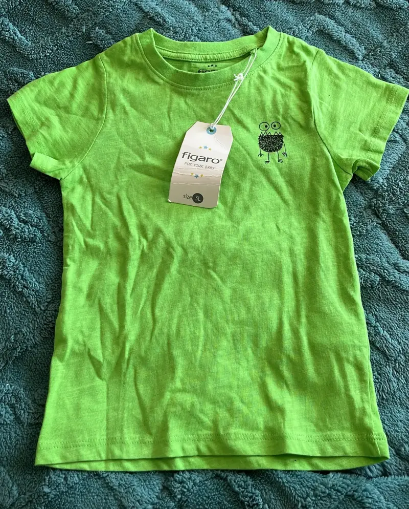 Polera verde para niño Figaro talla 3L