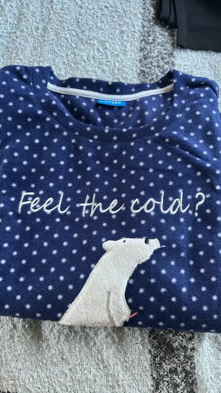 Pijama polar azul con diseño de oso Kayser