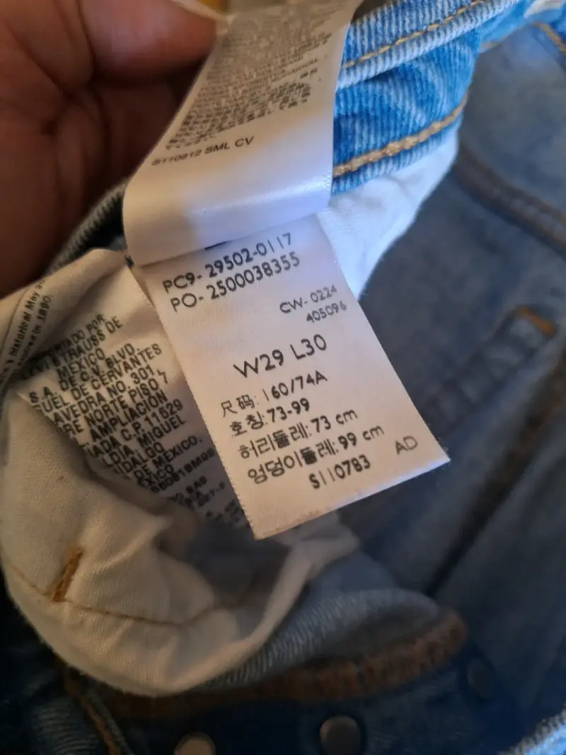 Jeans Levi's 501 Original Skinny Azul Claro - 3