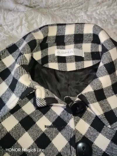Chaqueta  de cuadros blanco y negro Ashanti - miniatura 4