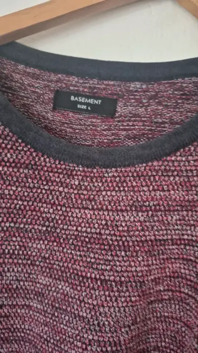 Suéter de lana morado Basement talla L - miniatura 2
