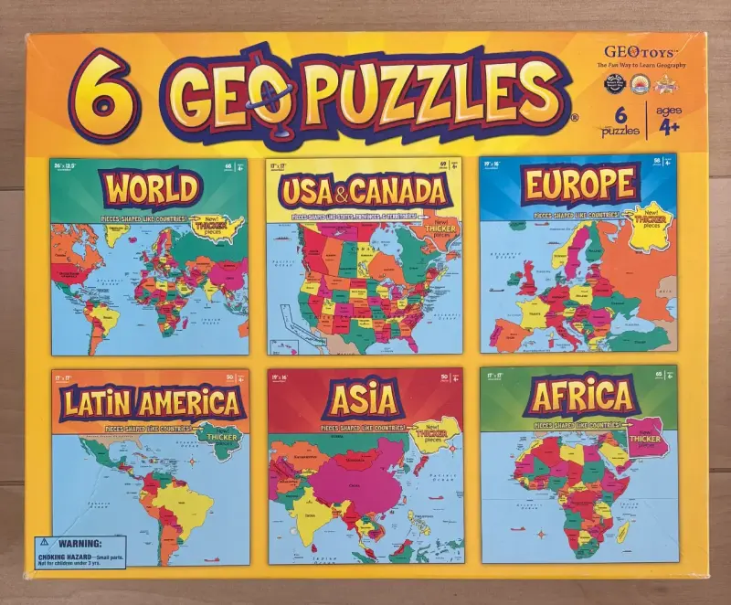 Set de 6 rompecabezas educativos GeoPuzzles para niños - 1