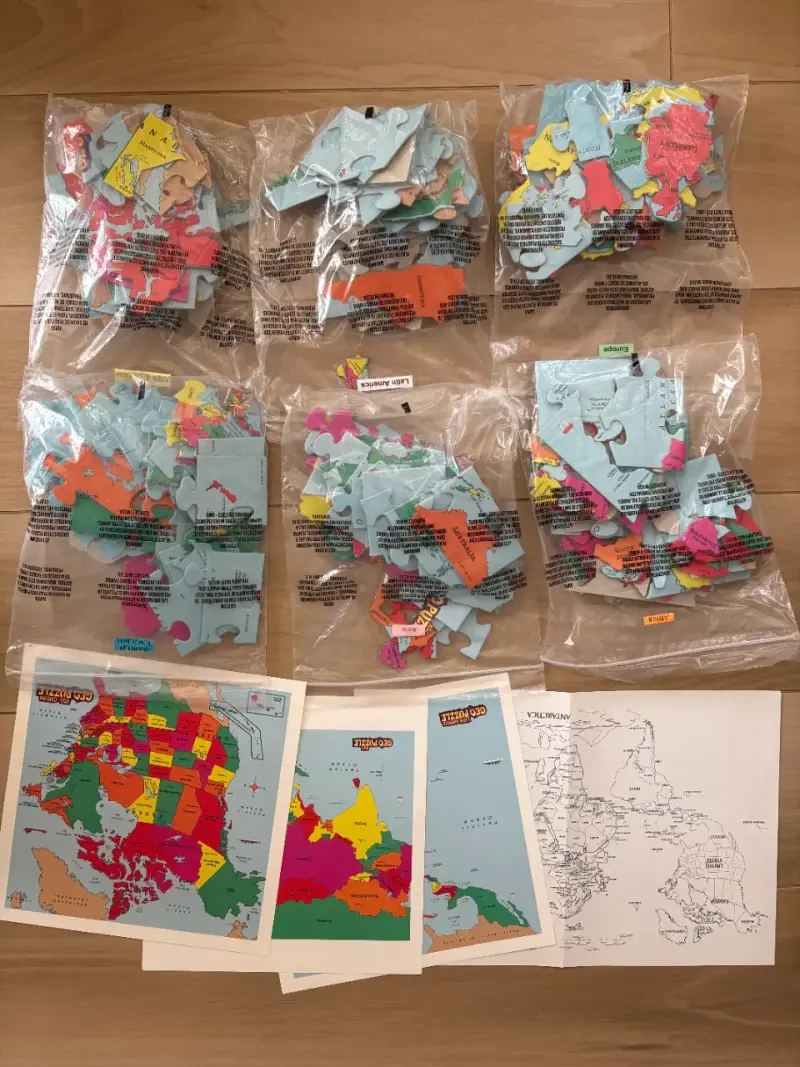 Set de 6 rompecabezas educativos GeoPuzzles para niños - 4