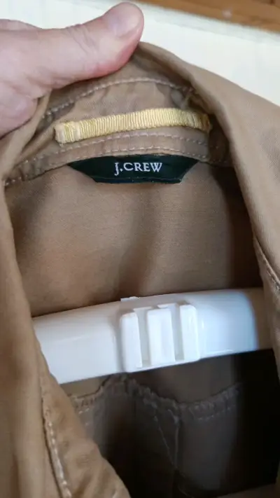 Chaqueta beige de algodón para mujer - miniatura 5