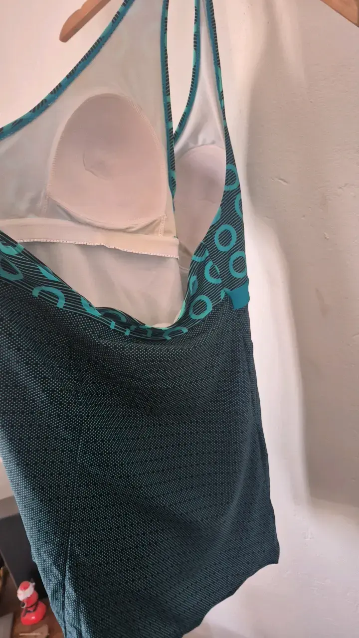 Vestido de baño estampado azul y negro - 4