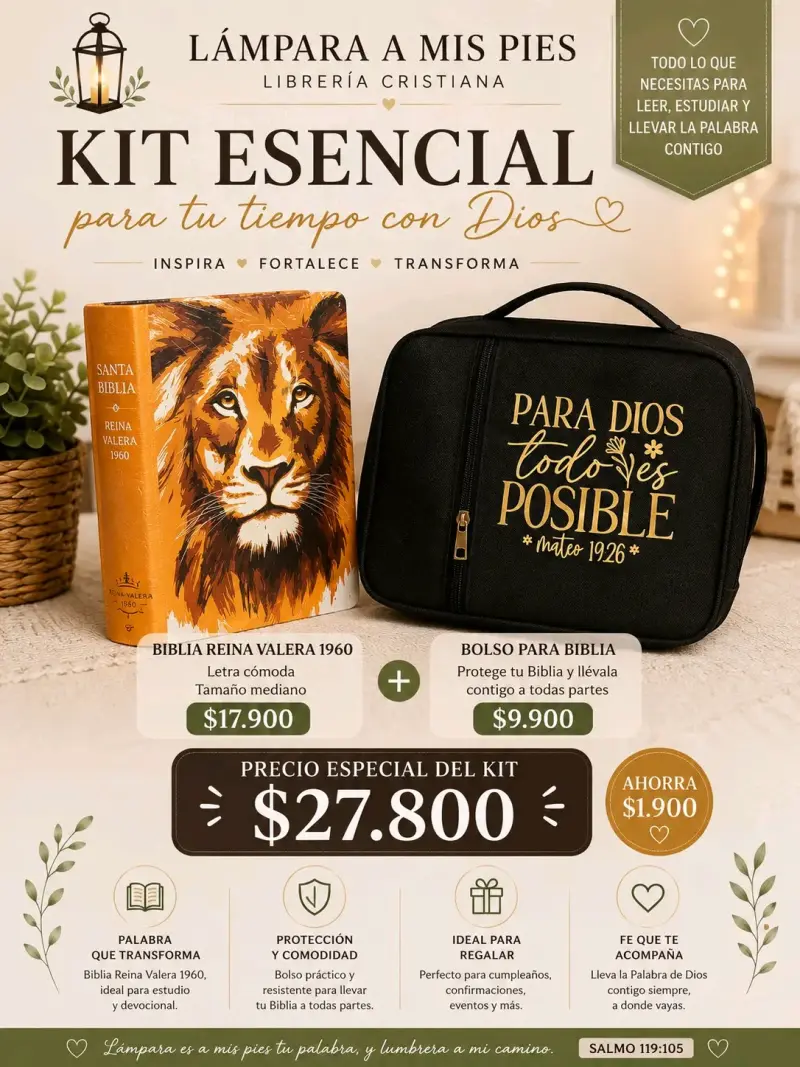 Kit Esencial para Devocional con Biblia y Bolsa - 4