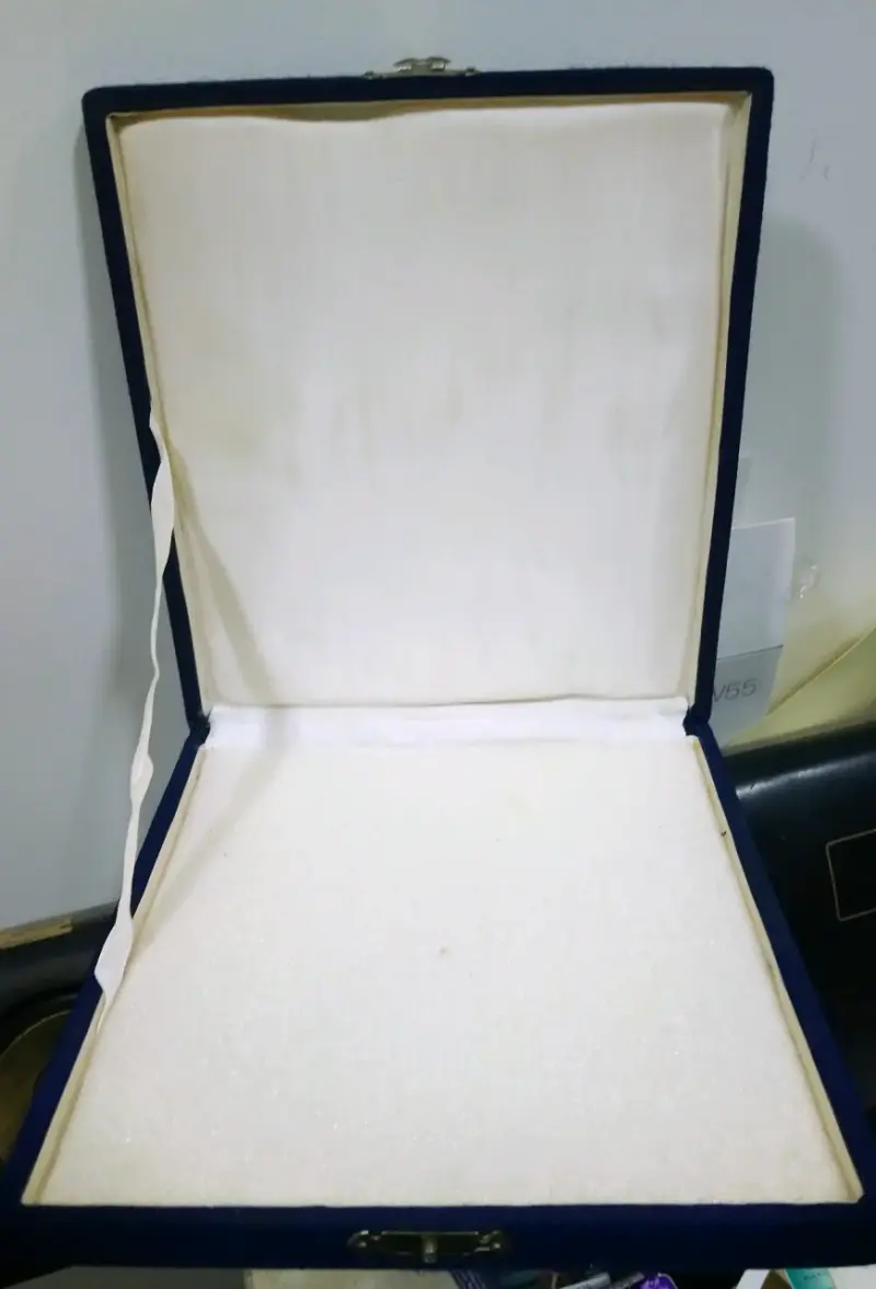 Estuche de tela azul para joyas - 3