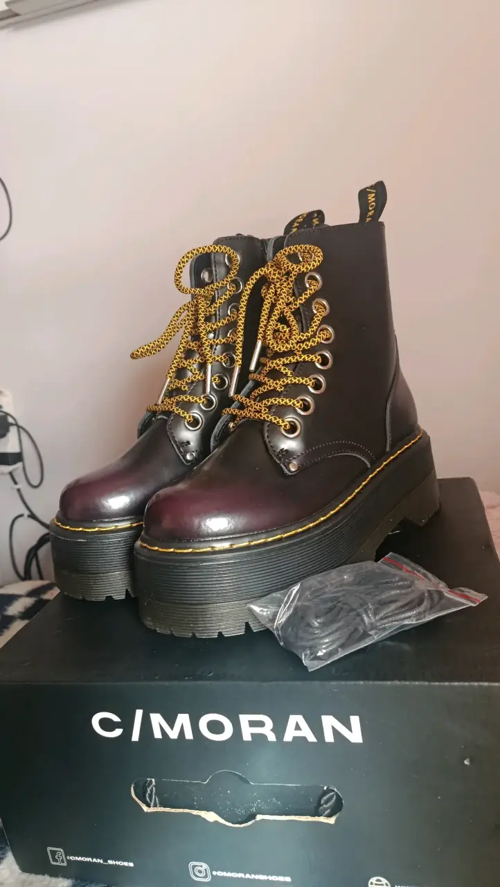 Botas de cuero con plataforma C/Moran - 1