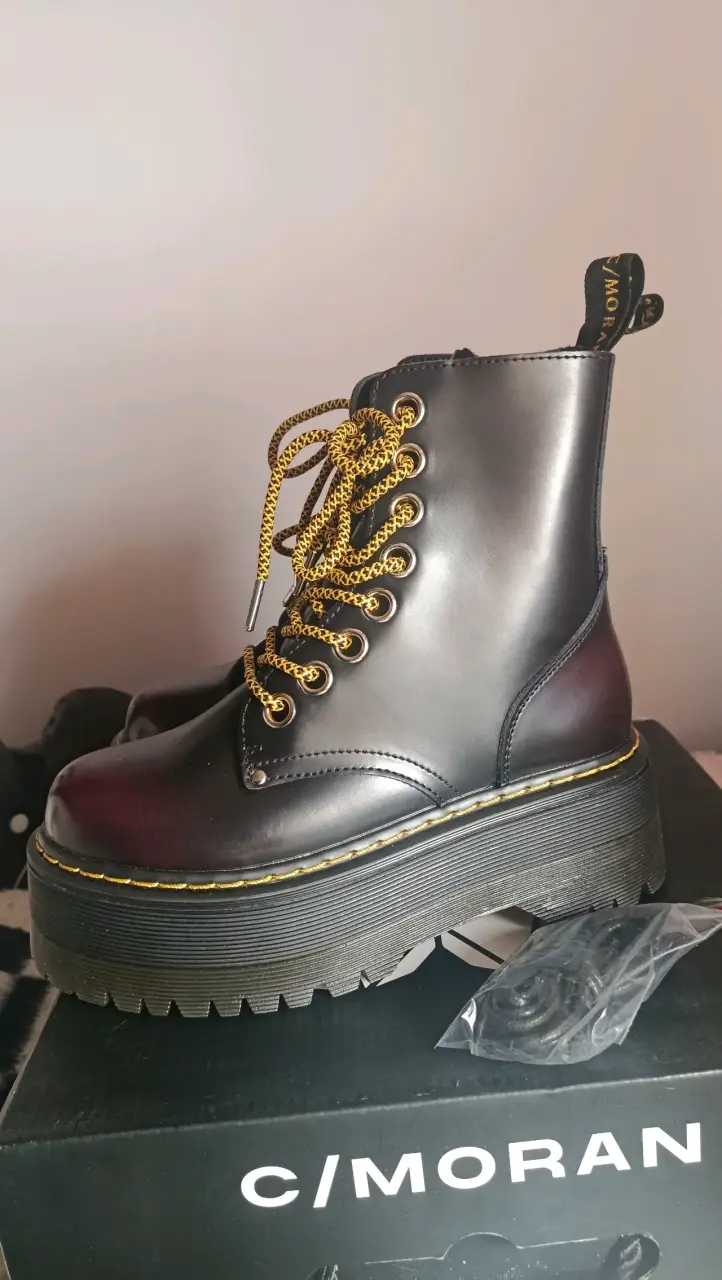 Botas de cuero con plataforma C/Moran - 3