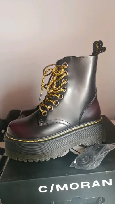 Botas de cuero con plataforma C/Moran - miniatura 3