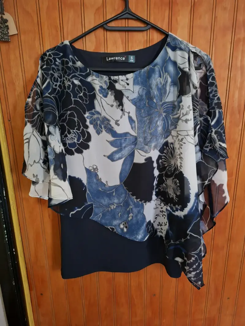 Blusa de gasa negra con lentejuelas - 5