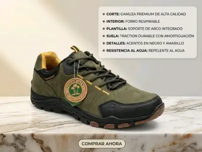 Zapatillas outdoor Panama Jack verde y negro - miniatura 1