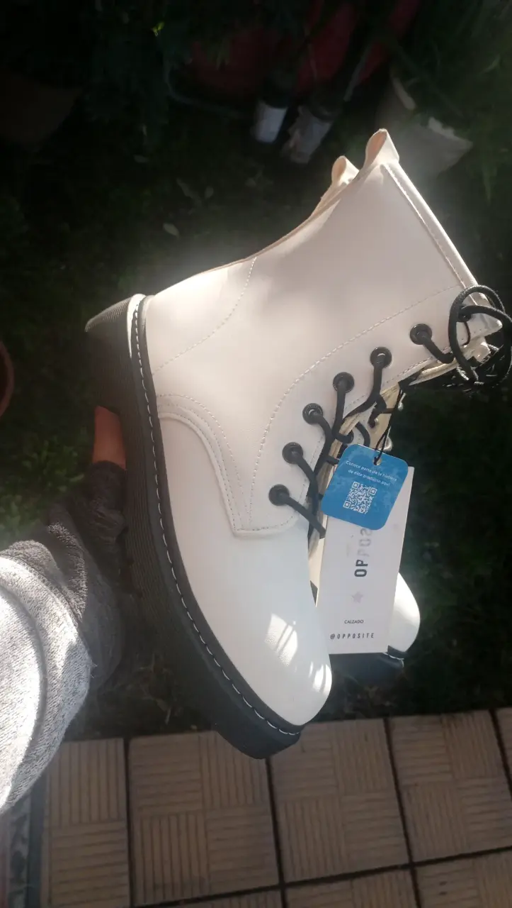 Botines blancos de cuero Opposite talla 38
