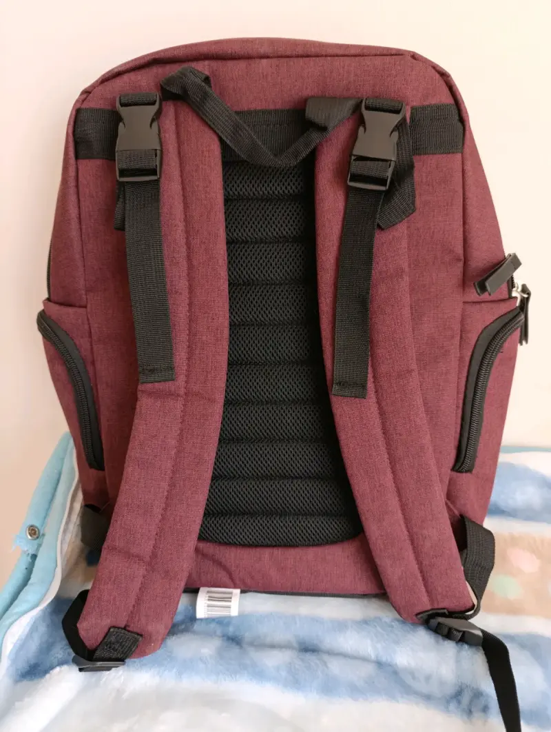 Mochila Eddie Bauer burdeos con múltiples bolsillos - 2