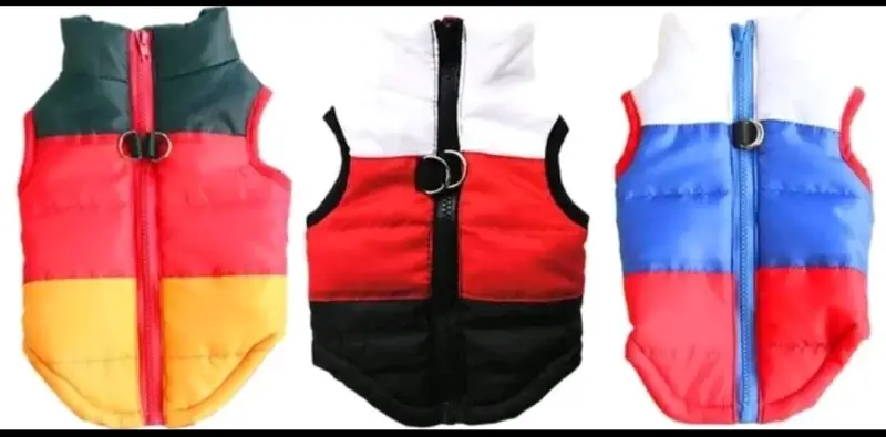 Chaleco acolchado para perro multicolor