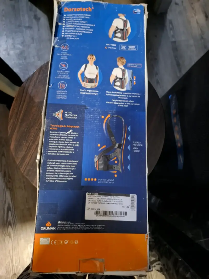 Ortesis dorsolumbar Orliman Dorsotech ajustable - 2