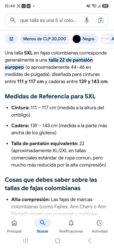 Faja colombiana negra talla 5XL alta compresión - miniatura 1