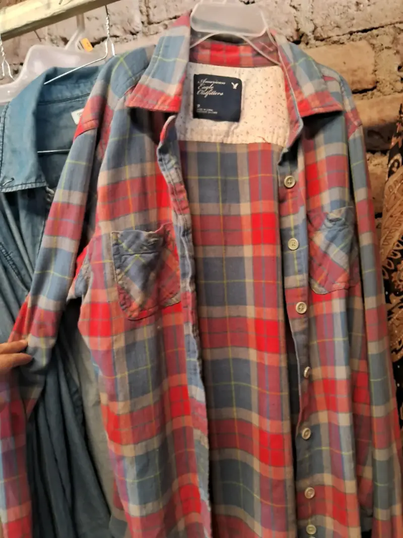 Camisa de franela a cuadros American Eagle - 1
