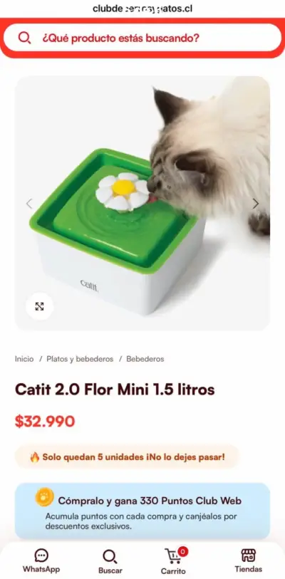 Fuente de agua para mascotas Catit 2.0 con flor - miniatura 6