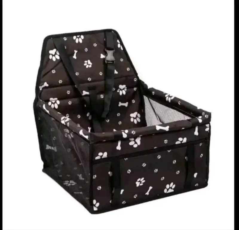 Asiento de coche para mascotas con diseño de huellas - 3