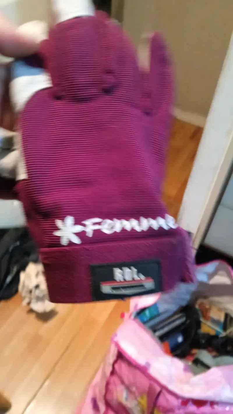 Guantes de invierno Femme color burdeos
