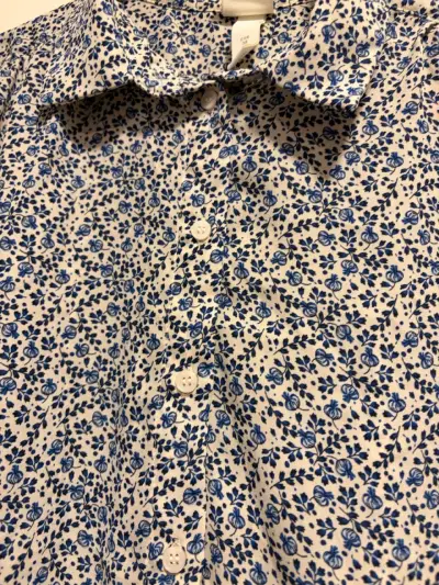 Blusa floral azul H&M - Talla XL/44 - miniatura 3