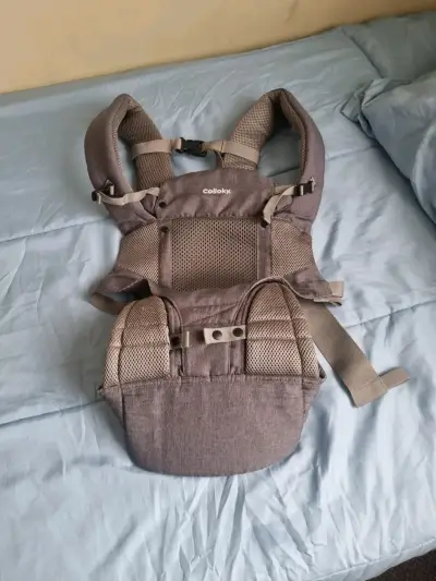 Mochila portabebé ergonómica gris - miniatura 2