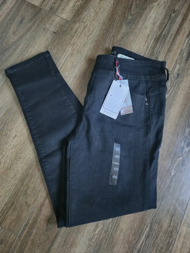 Jeans negros pitillo para mujer talla 44