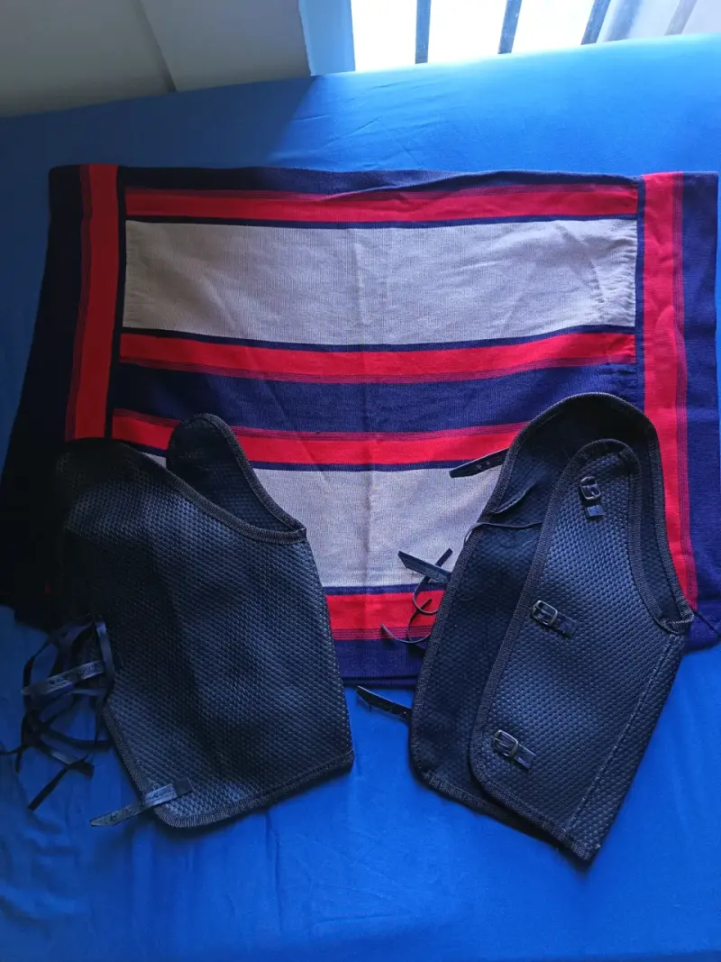 Manta y protectores de caballo en buen estado - 1